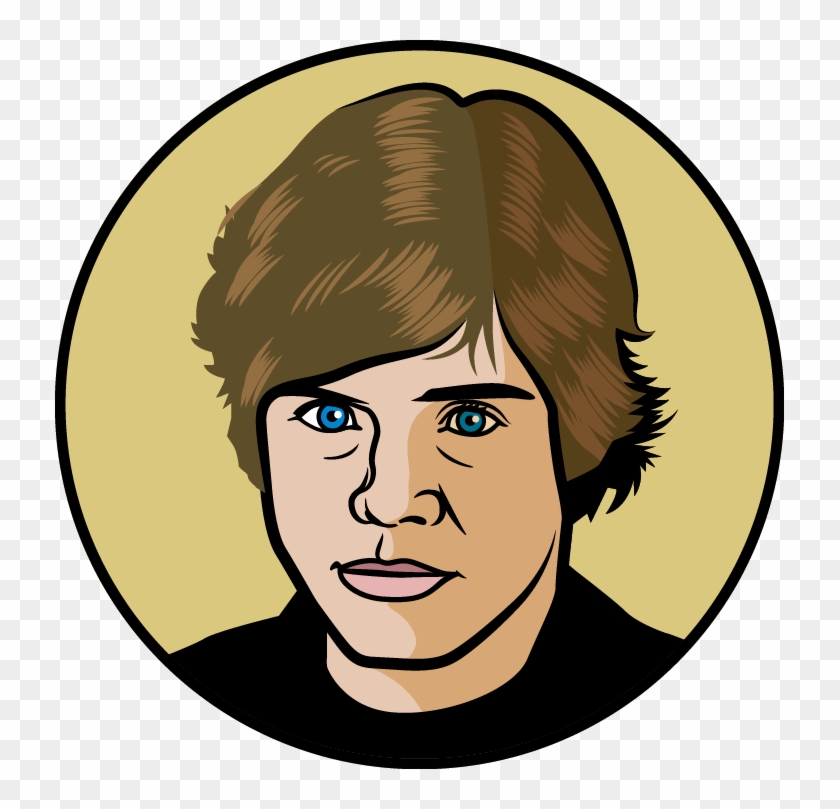 And While He Is Neither Jedi Nor Sith, He Does Have - Luke Skywalker Face Drawing Clipart #4137230