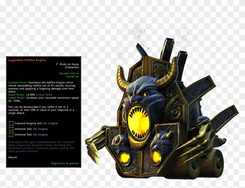 Legendary Hellfire Engine Mount - Revolver Clipart