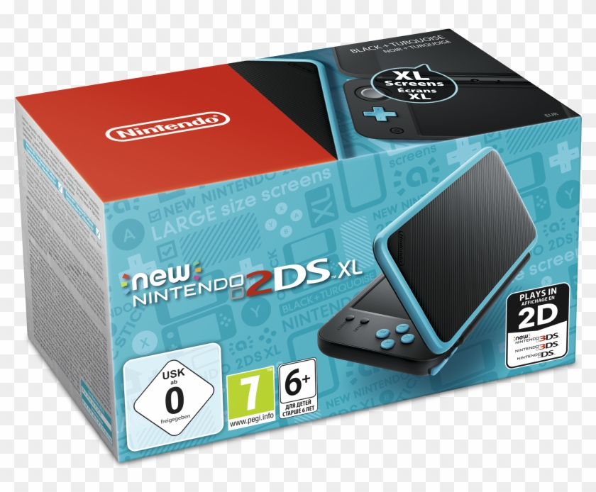 Nintendo 2ds Xl Black Blue Clipart
