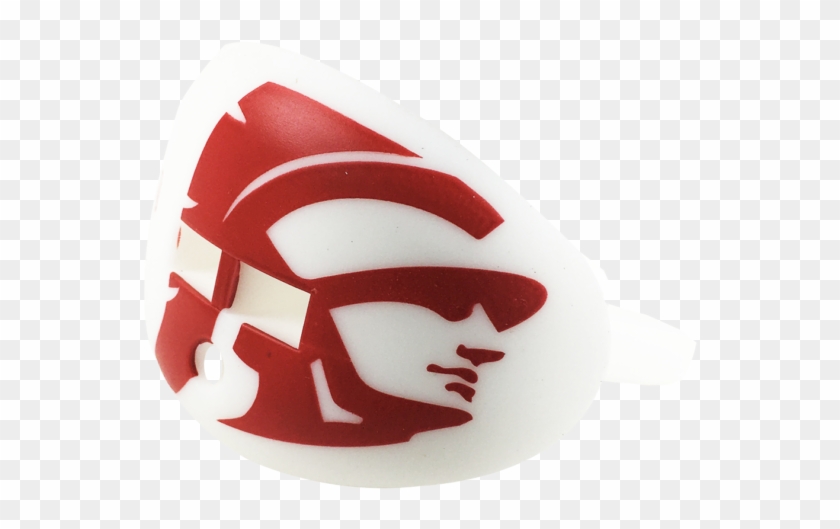 Usc-trojan Head White Cardinal Football Mouthguard - Emblem Clipart