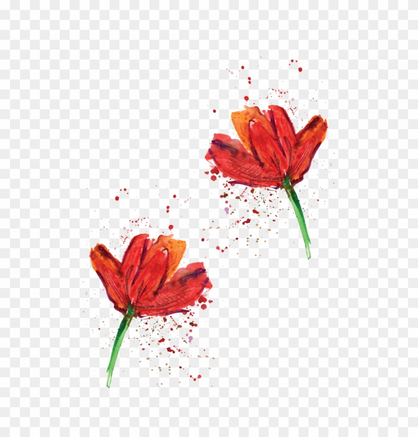 Temporary Tattoo Poppies - Orange Lily Clipart #4139814