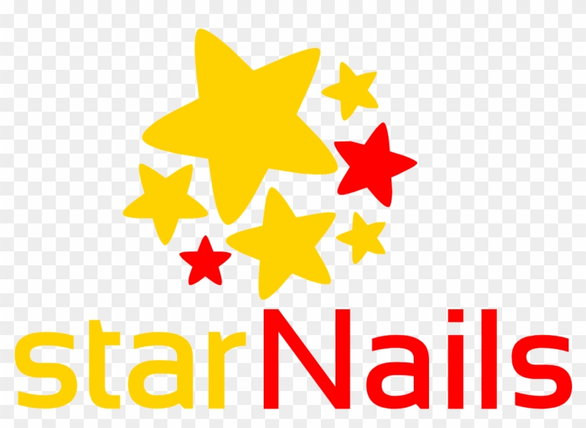 Star Nails - Clipart Pink And Gold Stars - Png Download