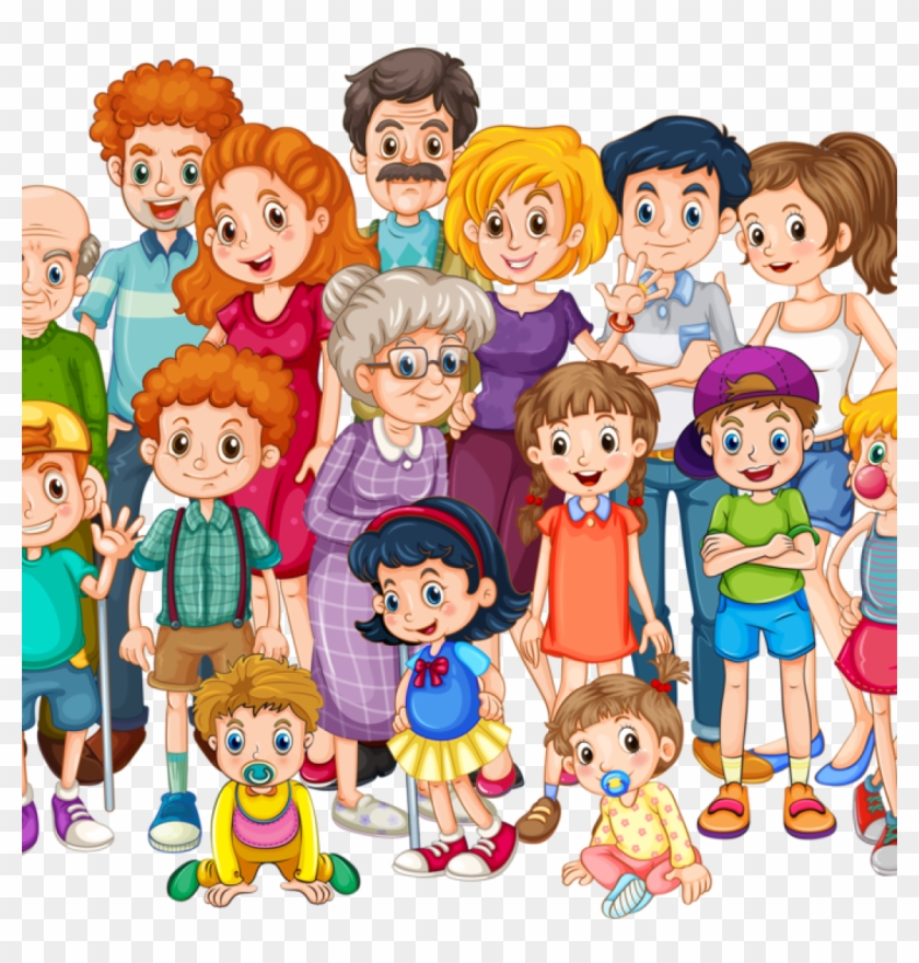 Family Clipart 19qos6ln150403 Otros Pinterest Family - La Familia Extensa Animado - Png Download