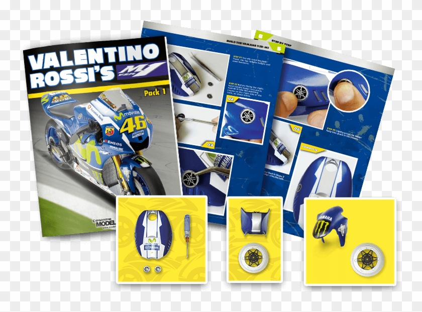 Valentino Rossi's Motogp Bike, The Yamaha Yzr-m1 In - Flyer Clipart