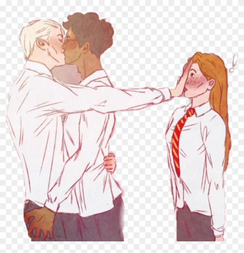 #drarry #harrypotter #dracomalfoy #ginnyweasley #hatehinny - Harry And Draco Fanart Clipart #4147446