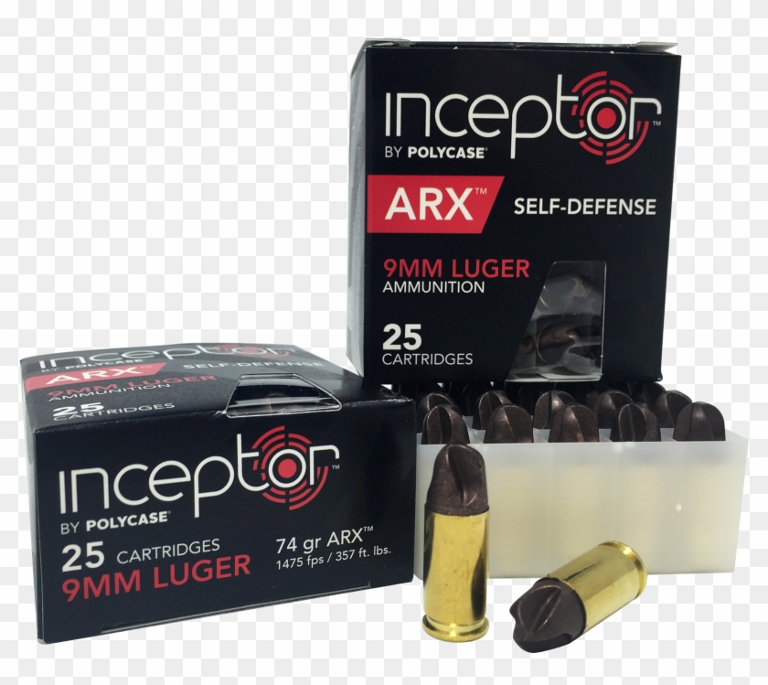 Polycase Inceptor Arx Self Defense Ammo, 9mm 74 Gr, - Arx 9mm Clipart