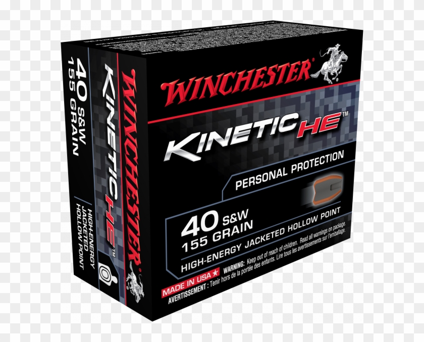 Winchester Ammo He40jhp Kinetic High Energy 40 Smith - Hollow Point Winchester 9mm Ammo Clipart #4148017