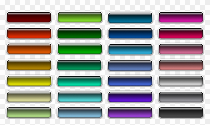 Button Icon Oblong Colorful Edge - Persegi Panjang Warna Warni Clipart