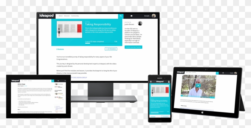 Multiple Device Mockup Of A Monitor Andro - Sharepoint Clipart #4148996