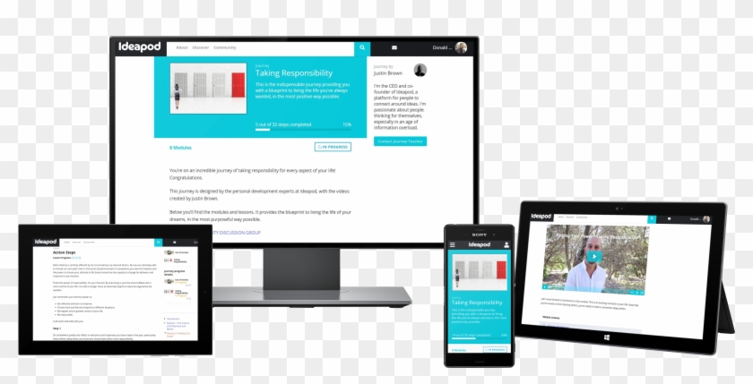 Multiple Device Mockup Of A Monitor Andro - Sharepoint Clipart