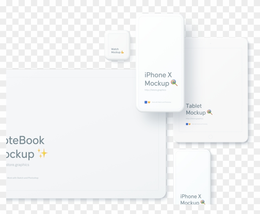 Created With Sketch - Devices Mockup Sketch Clipart
