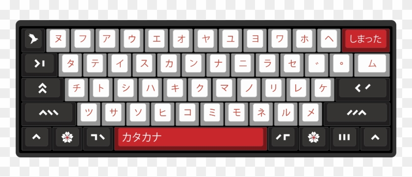 Katakana By Marius 61-key Custom Mechanical Keyboard - Leopold Fc660c Wrist Rest Clipart #4149423