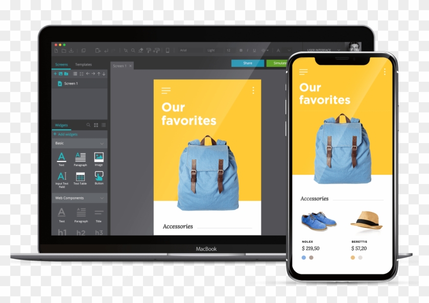 View And Export Prototypes On Desktop And Movile Devices - Mobile Phone Clipart