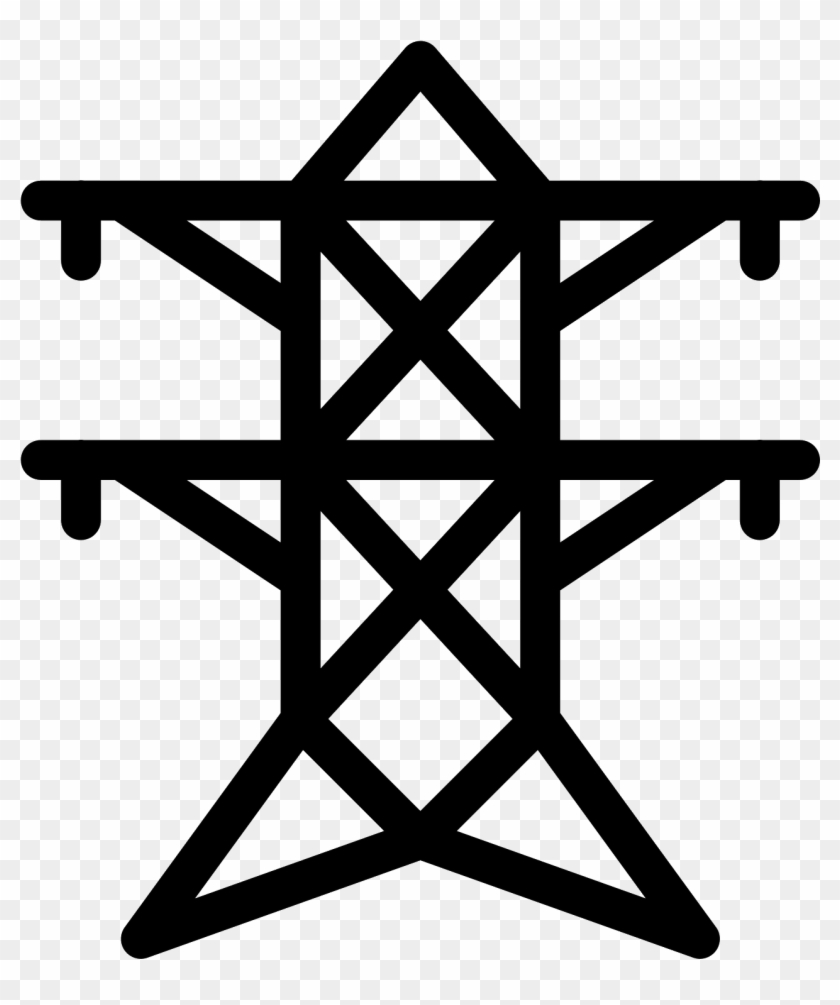 Transmission Tower Icon - Electricity Tower Icon Png Clipart