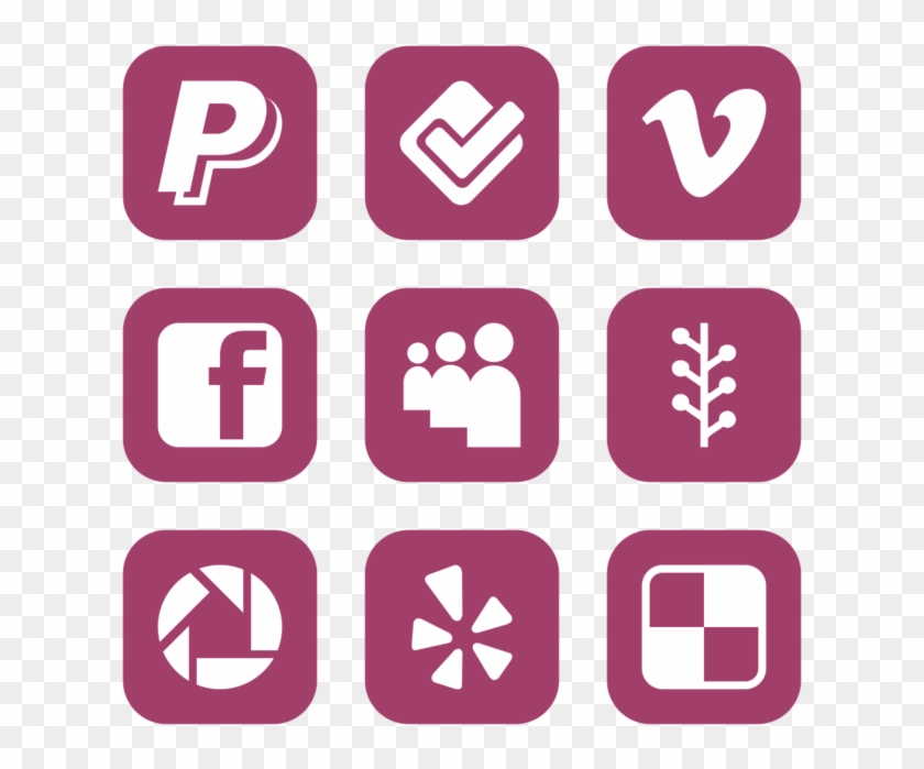 Social Media Icon In Style Flat Rounded Square White - Icon Clipart #4150922