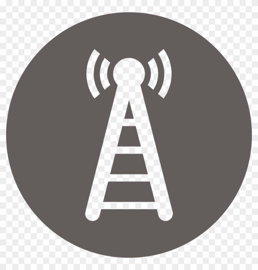 Bos Icon Telecommunication Tower - Circle Clipart #4151019
