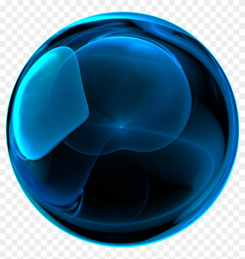 #glass #marble #ball #orb #bubble #blue #black - Blue Bubble Clipart #4151459