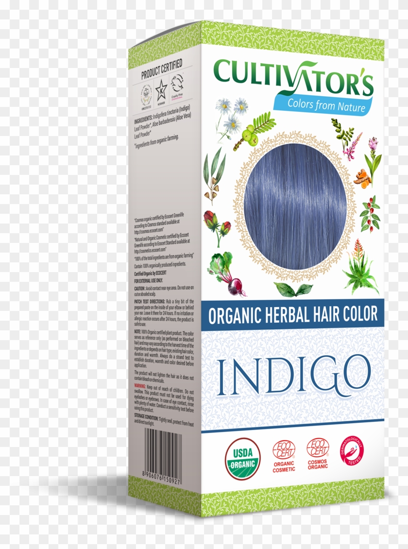 Indigo Organic Herbal Organic Herbal Hair Color Indigofera - Cultivators Hair Color Dark Brown Clipart