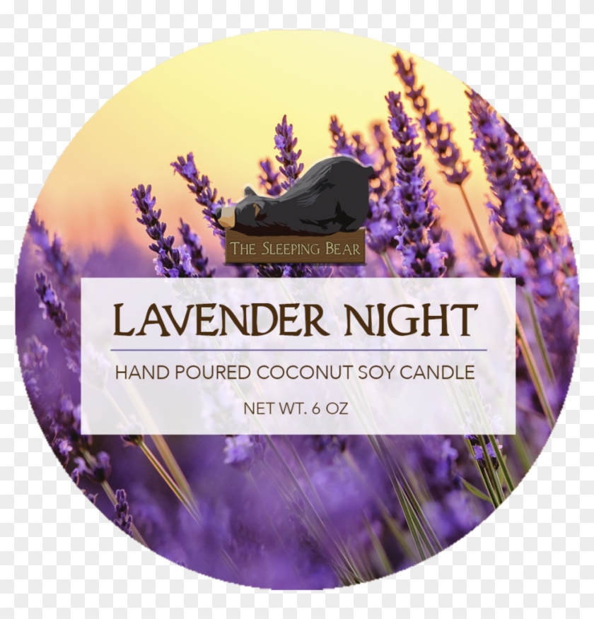 Lavender Night Candle - Label Clipart #4152105
