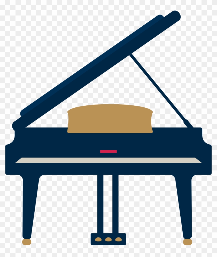 Piano - Piano Art Flat Design Clipart #4152200