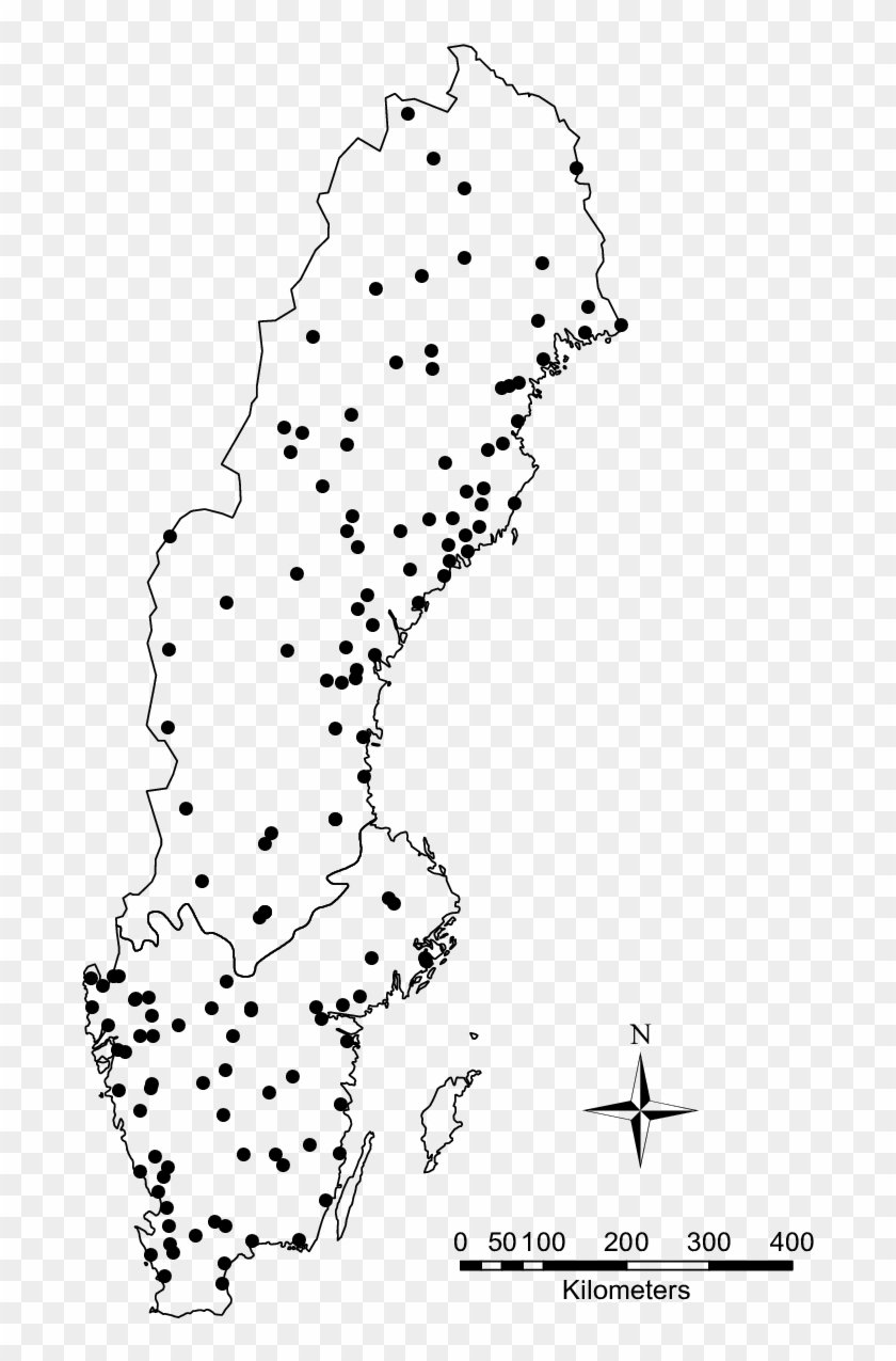 All Stream Monitoring Locations Included In This Study - Line Art Clipart