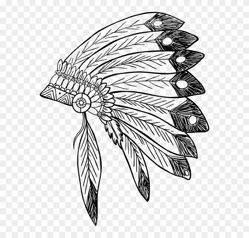 Ceremonial Clothing Culture Feathers First Nations - Native American Headdress Clipart - Png Download