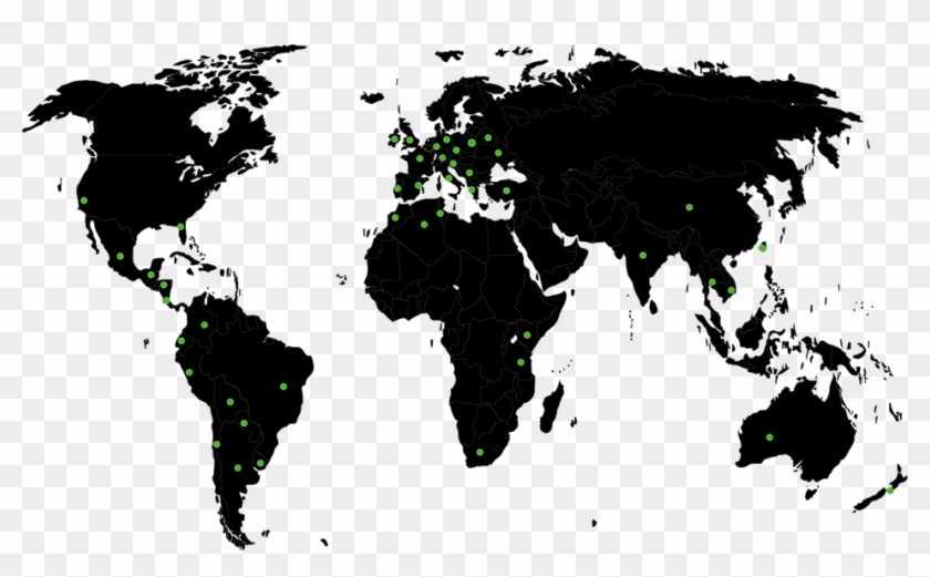 Scroll To Top - Black World Map Clipart
