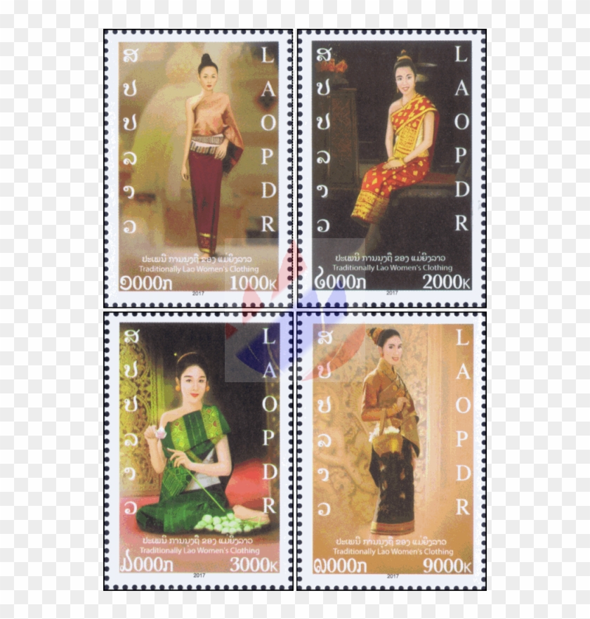 Traditional Womens Clothing - Postage Stamp Clipart #4152630