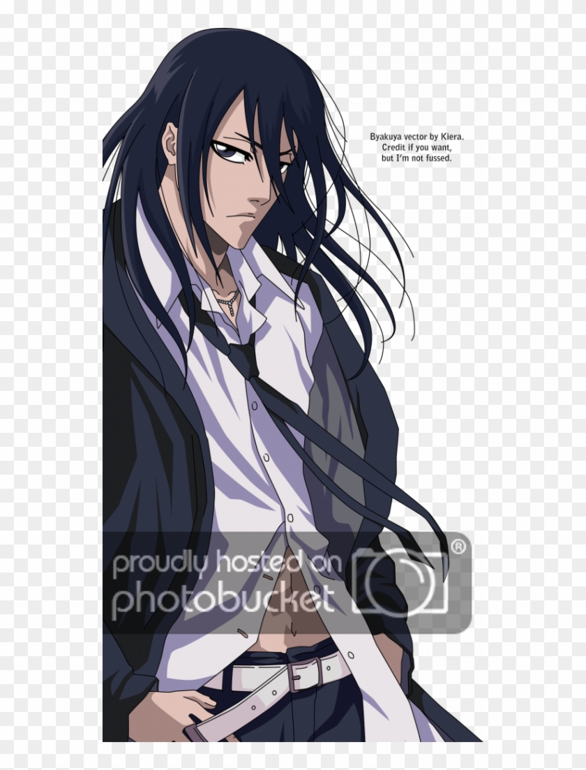 Long Haired Anime Boy - Byakuya Kuchiki Clipart