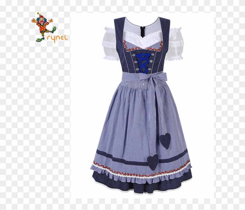 Pgwc5196 Custom German Traditional Dirndl Dress Oktoberfest - Real Traditional German Clothing Clipart