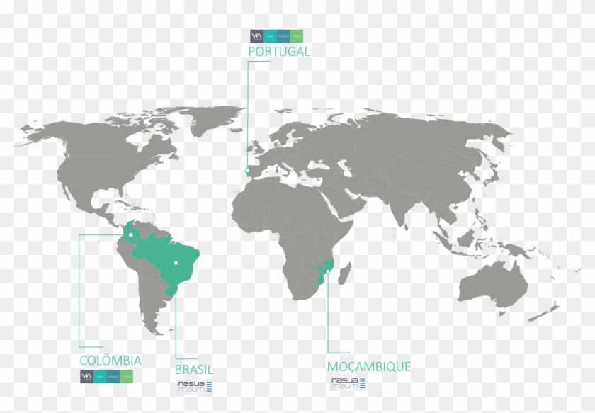 Its Presence Intensified In Brazil And Mozambique After - Cape Town On The World Map Clipart #4152903
