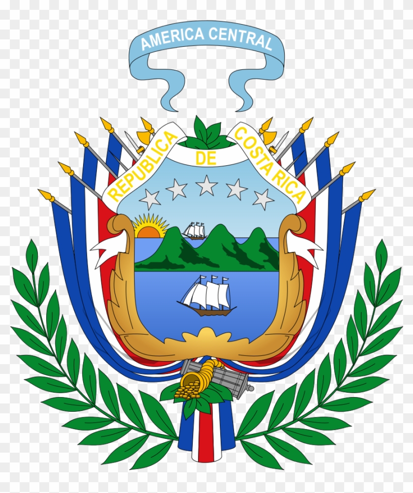 Coat Of Arms Of Costa Rica - Costa Rica Clipart #4153031