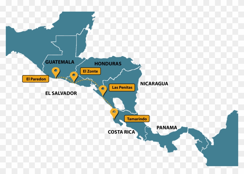 Central America Png - Central America Map Png Clipart #4153206