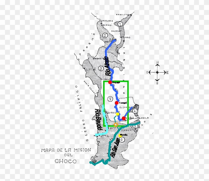 En El Curso Medio Del Río Atrato Se Encuentra La Ciudad - Mapa Hidrografico Del Choco Clipart #4153335