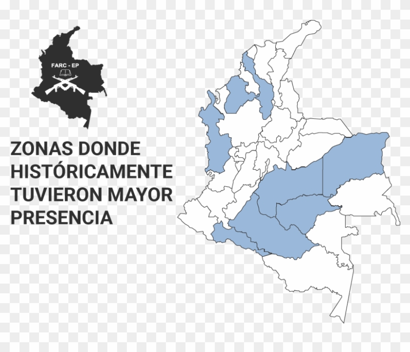 Igual Al Punto 6 De La Agenda De Las Farc - Acciones Farc Colombia Mapa Clipart