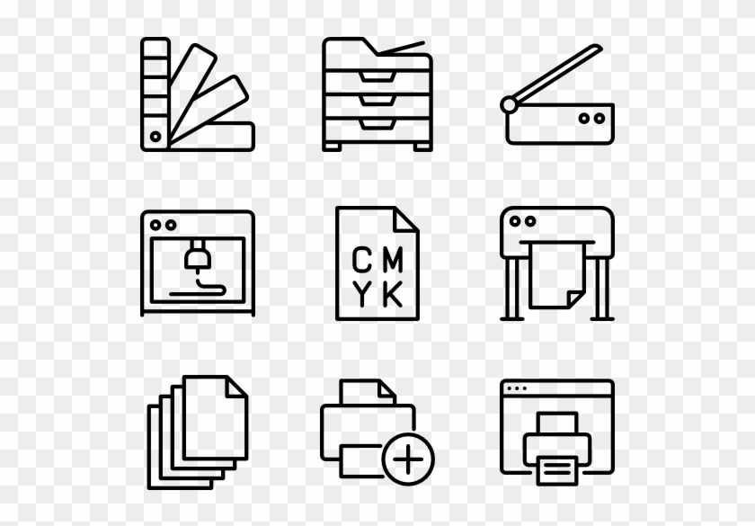 Print & Scan - Vector Icons Clipart #4153666