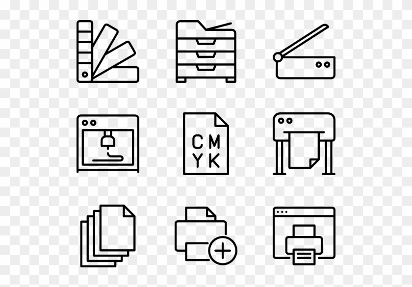Print & Scan - Vector Icons Clipart