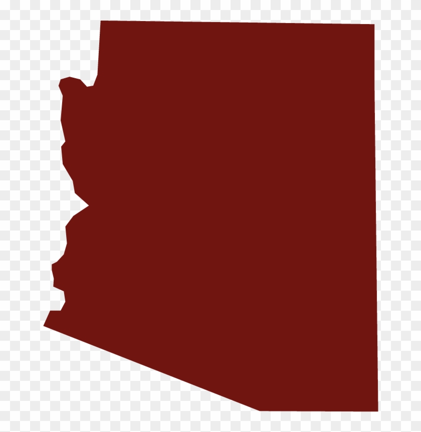 State Of Arizona Outline Red - Outline Of Arizona Transparent Clipart #4154345