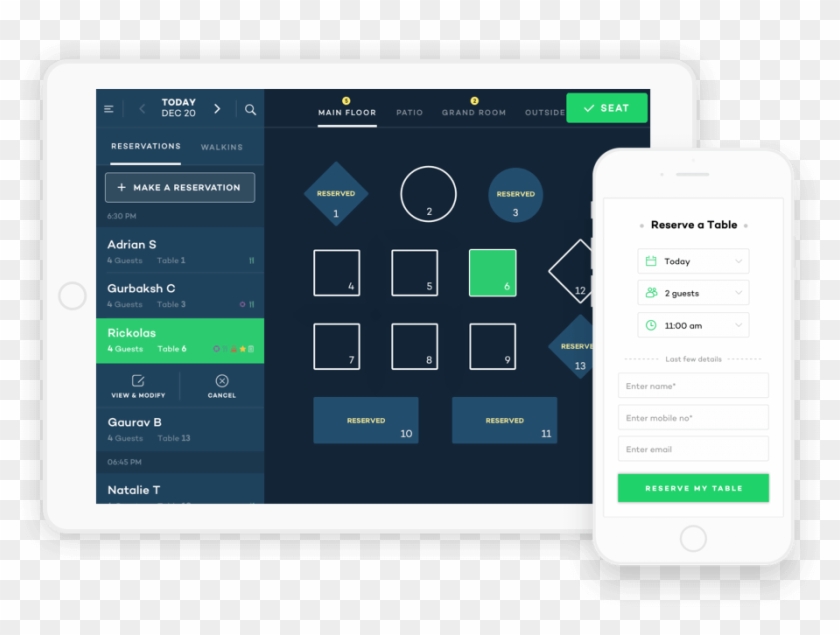 A Reservations Platform That Keeps Tables Full - Table Reservation App Clipart