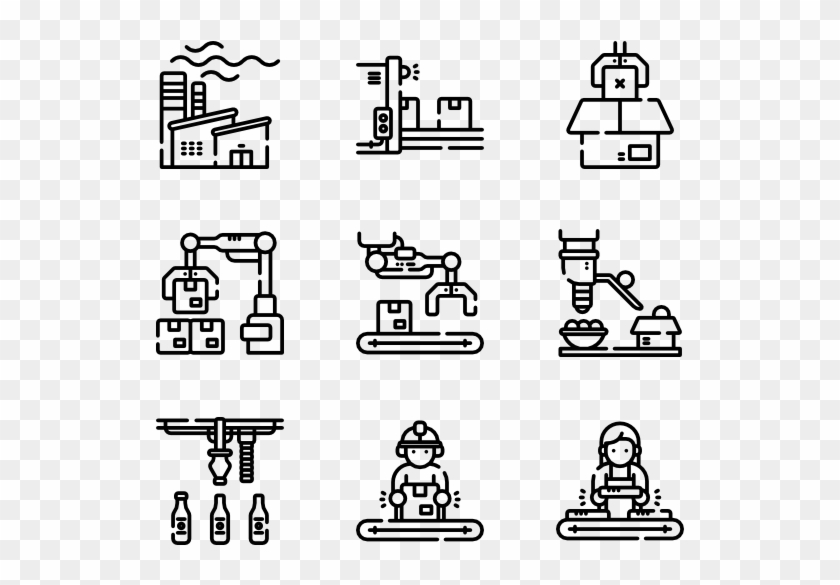 Mass Production Free Icon Packs, Bakery Design, Mass - Work Icon Clipart