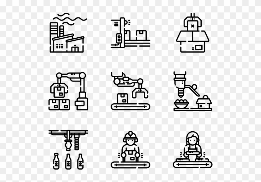 Mass Production Free Icon Packs, Bakery Design, Mass - Work Icon Clipart #4155145