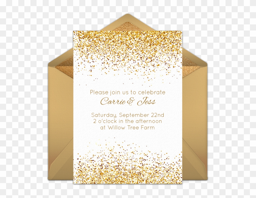 We Just Love This Free "golden Day" Party Invitation - White And Gold Engagement Party Invitations Clipart