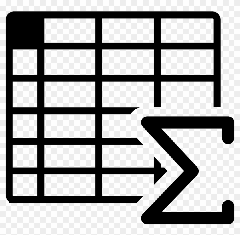 Spreadsheet With Sum Symbol Comments - Spreadsheet Icon Svg Clipart