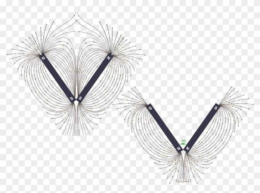 Right And Left Handed Vector Fields - Line Art Clipart #4157026