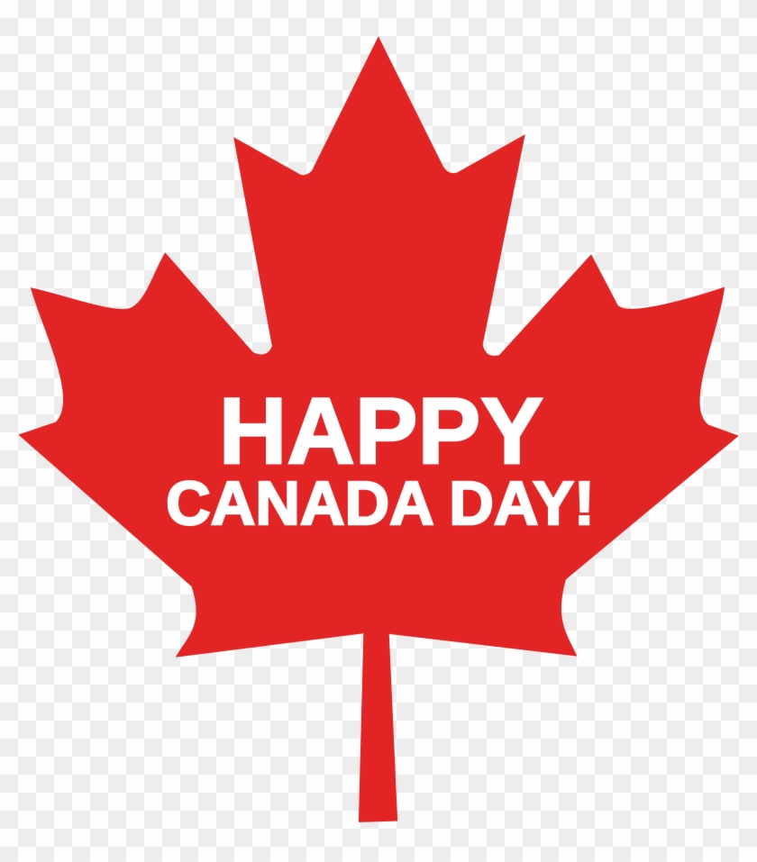 Free Clipart Of A Happy Canada Day Maple Leaf - Canada Flag - Png Download #4157174