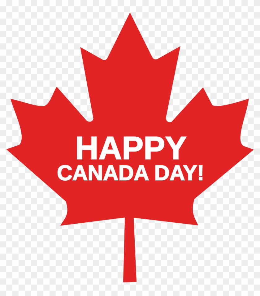 Free Clipart Of A Happy Canada Day Maple Leaf - Canada Flag - Png Download