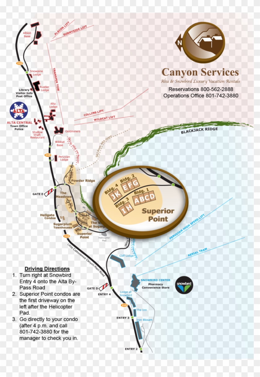 Alta Canyon Tour Map Clipart #4157671