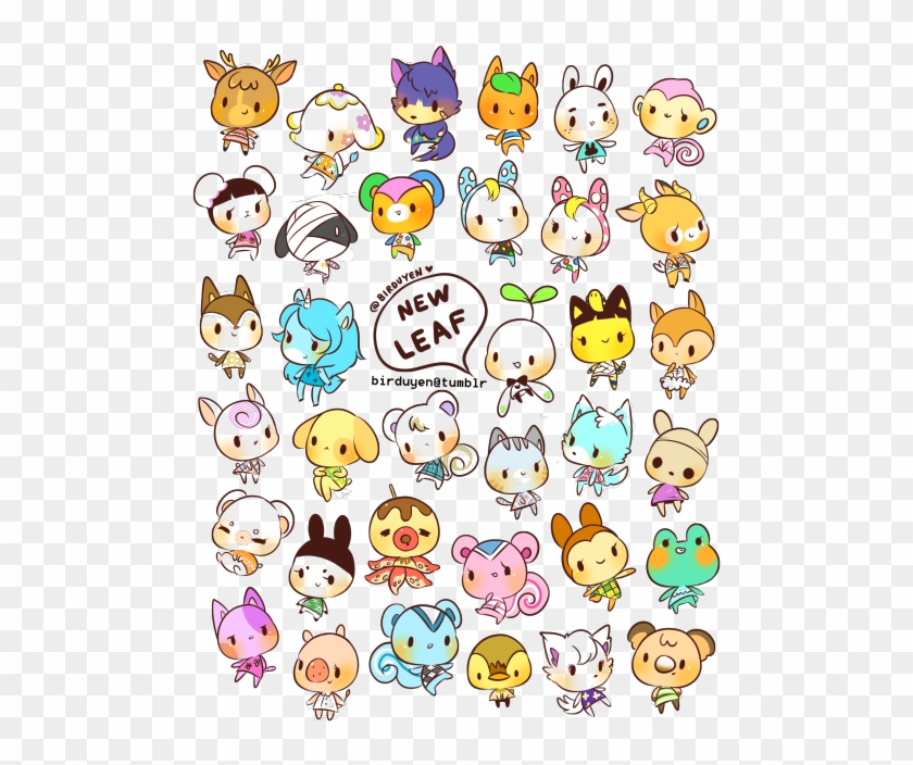New Leaf Stickers~ - Cute Animals In Animal Crossing New Leaf Clipart