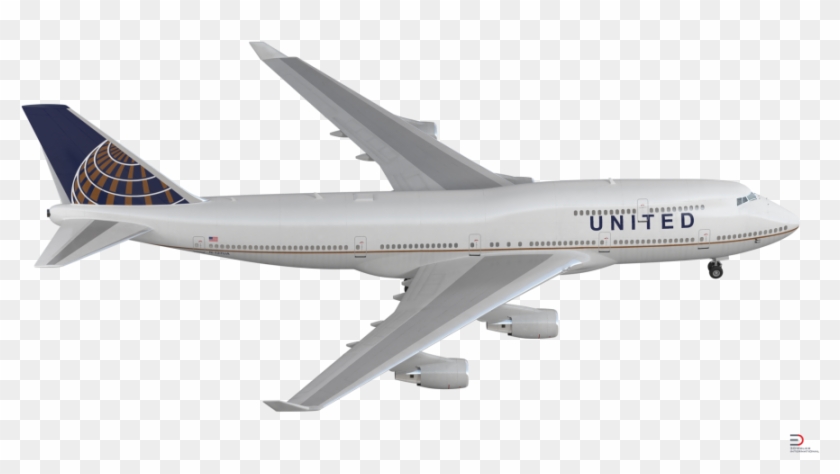 2 Boeing 747 400er United Rigged Royalty Free 3d Model - Boeing 747-400 Clipart #4158335