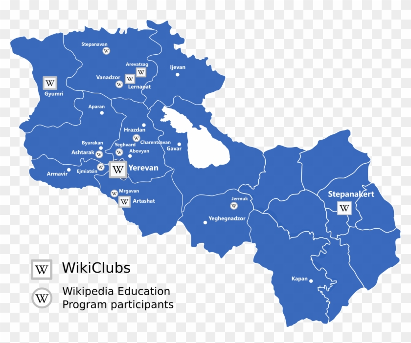 Armenian Wikipedia Education Program Map - Armenia Map Svg Clipart